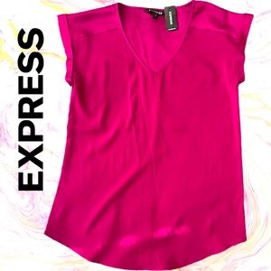 EXPRESS | V-Neck Gramercy Tee/Blouse | NWT